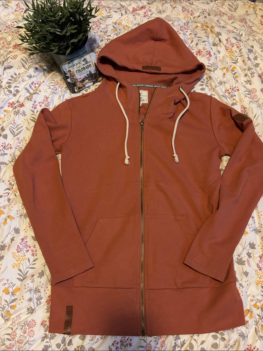 2-$30 or 1-$20 Women’s Zip-Up Hooded Jacket in Rust
